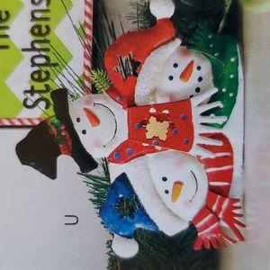 Home Interiors Snowman & Friends Candle Holder New Metal 9x4x8